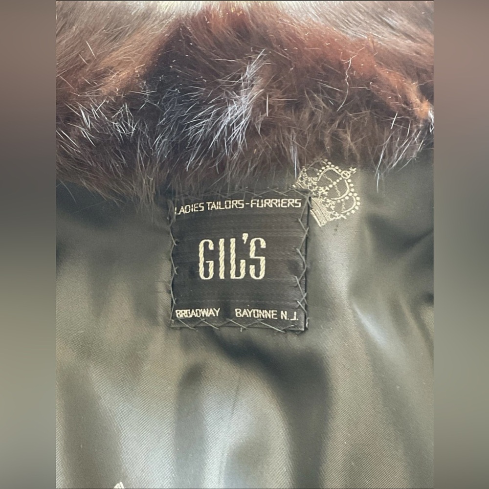 Chocolate Brown Mink Fur Long Coat S/M - Picture 5 of 10